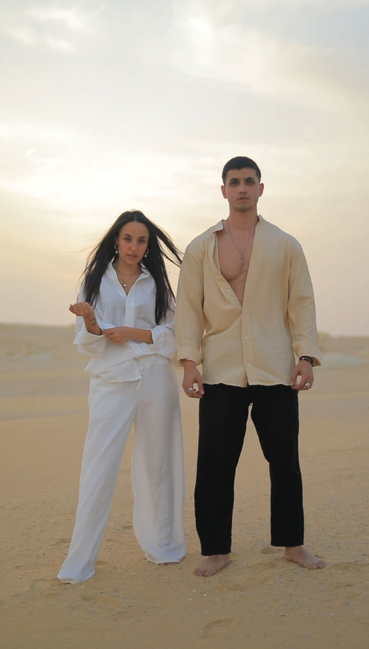 The Basic Beige Linen Shirt