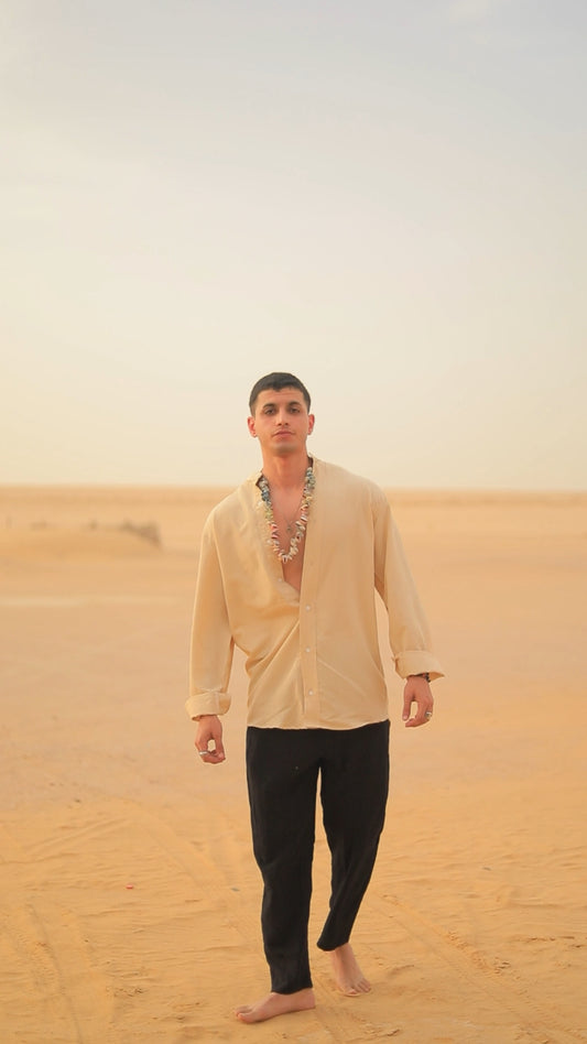 The Basic Beige Linen Shirt